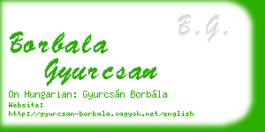 borbala gyurcsan business card