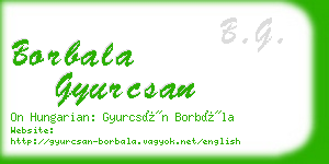 borbala gyurcsan business card